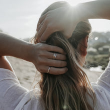 Load image into Gallery viewer, Silver Tide Lines ring