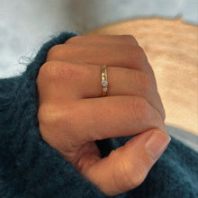 Load image into Gallery viewer, Sapphire & Ocean Diamond Wave Band