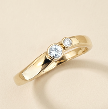 Load image into Gallery viewer, Sapphire & Ocean Diamond Wave Band