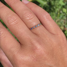 Load and play video in Gallery viewer, Clear Water Sapphire Ring