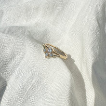 Load image into Gallery viewer, Ocean Diamond chevron ring
