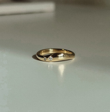Load image into Gallery viewer, Curved Diamond Band
