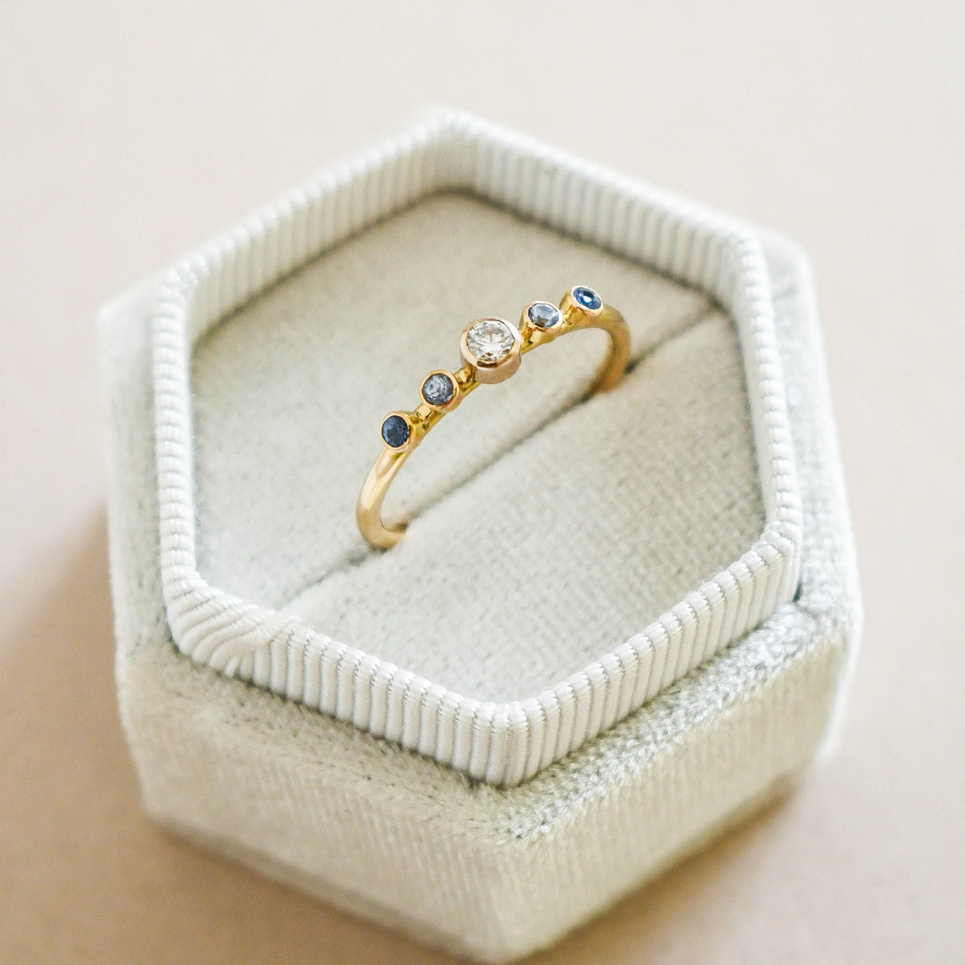 Ocean Diamond & Sapphire Ring