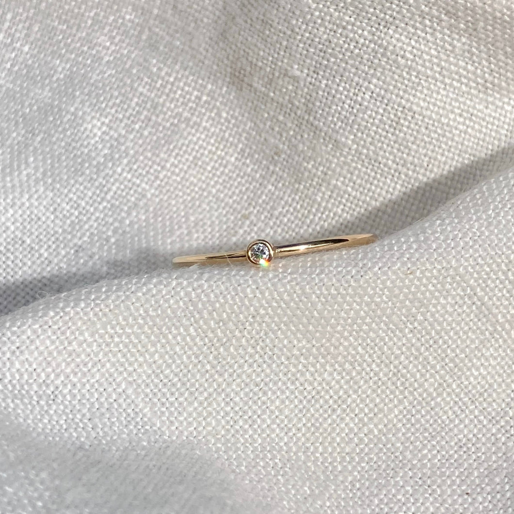 Petite Ocean Diamond ring