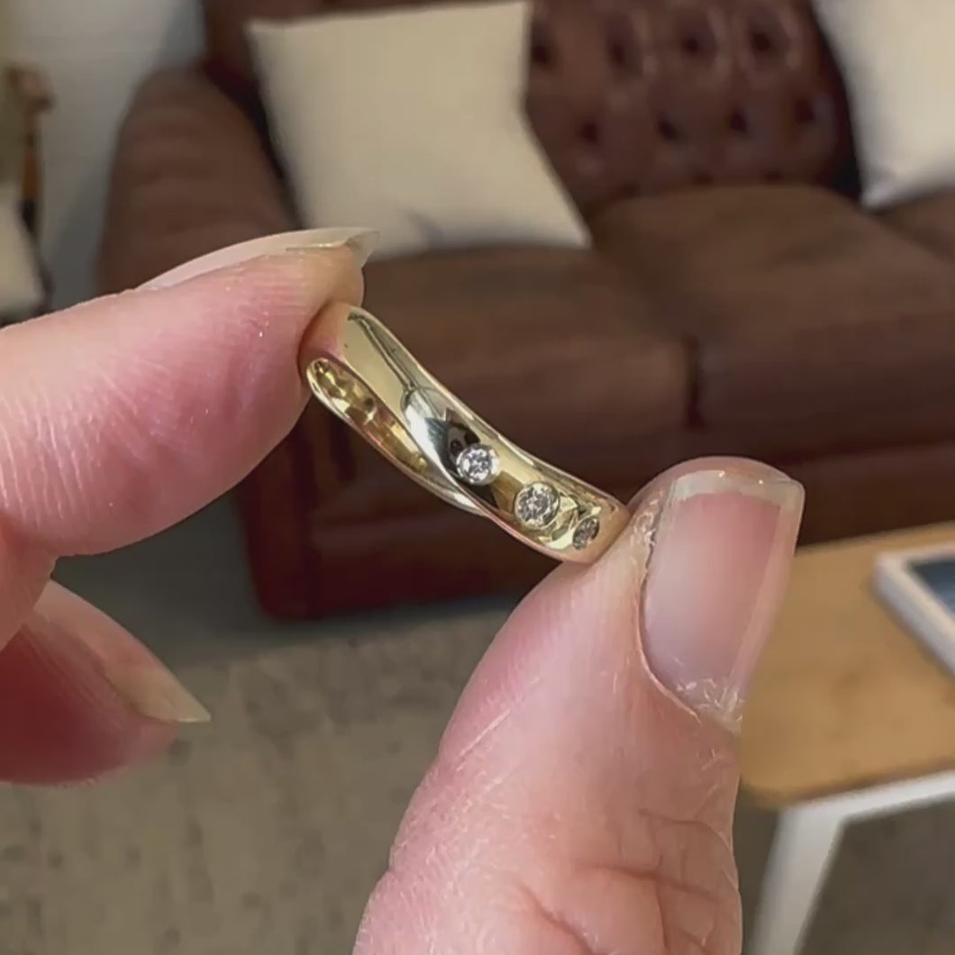 The Offset Diamond Wave Ring