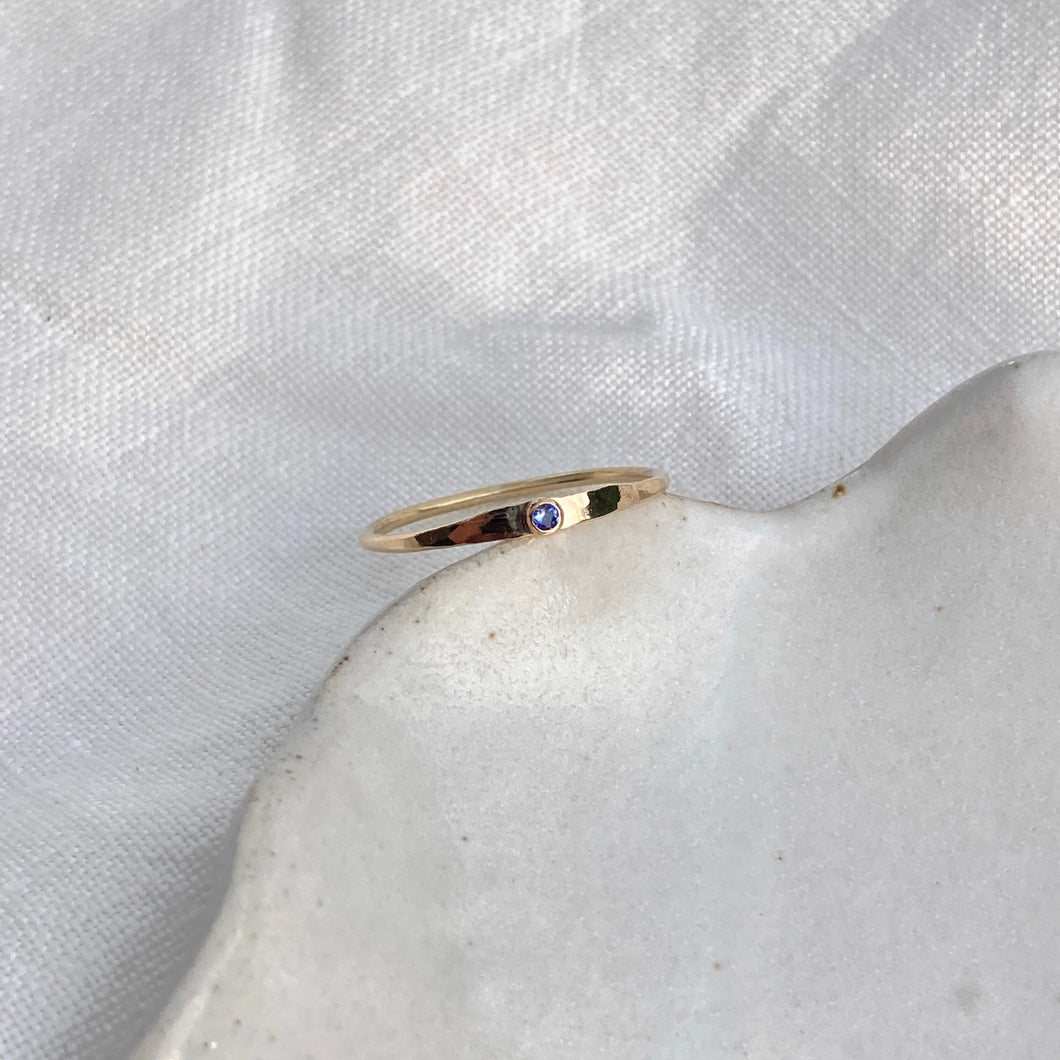 Blue sapphire pacific ring