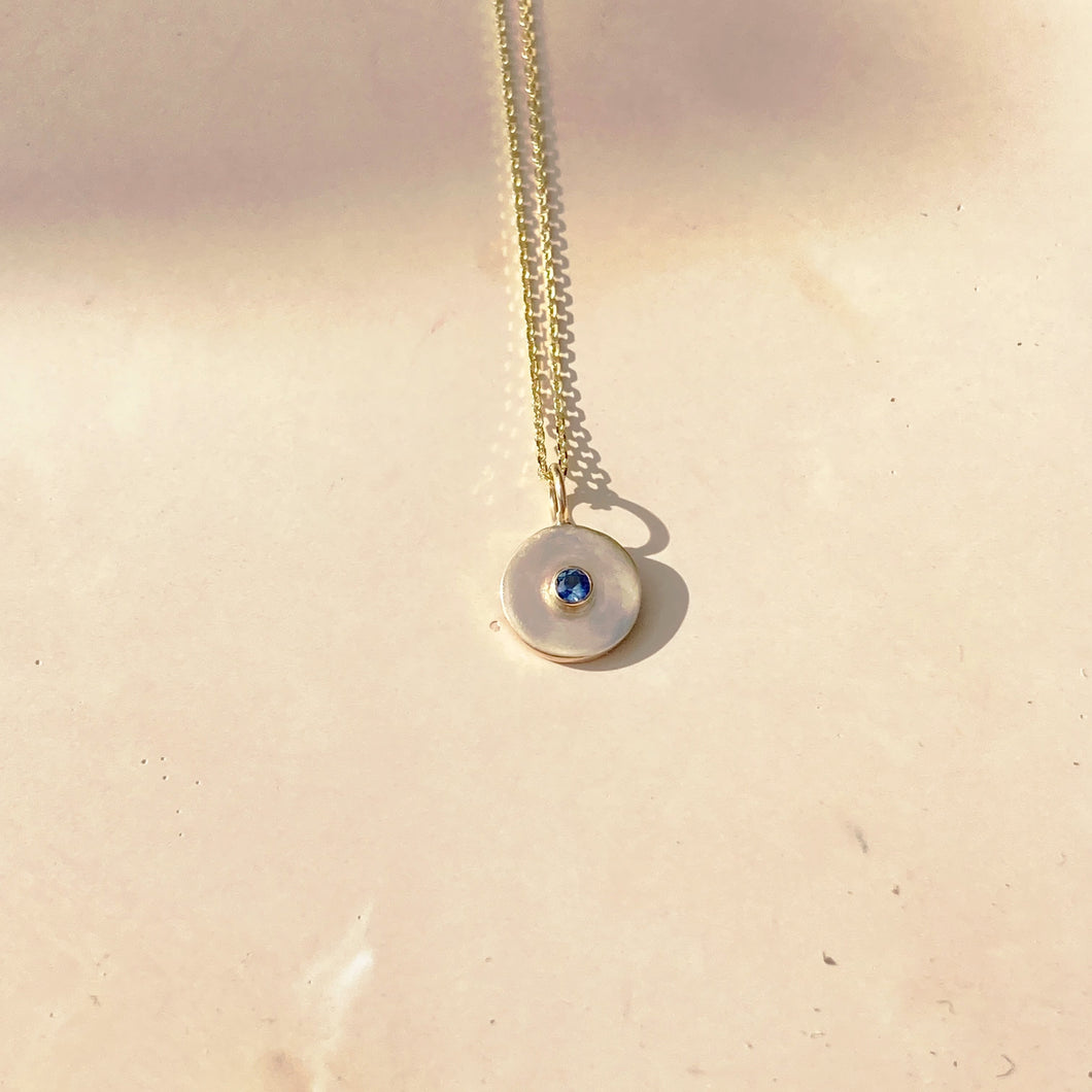 Sapphire drop necklace