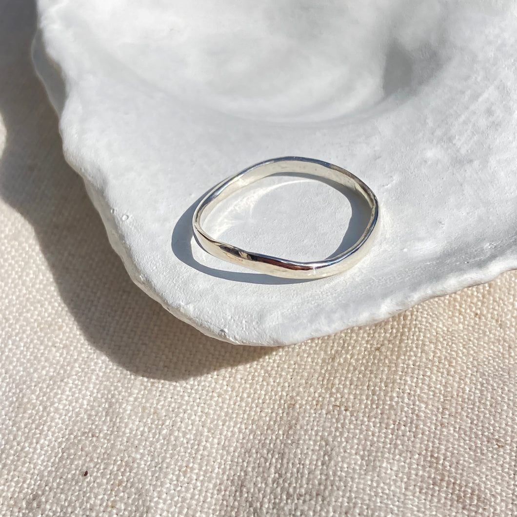 Silver Ripple ring
